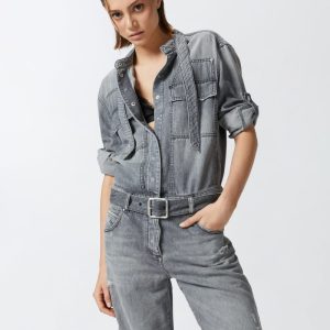 Abito Tuta jeans grigio chiaro