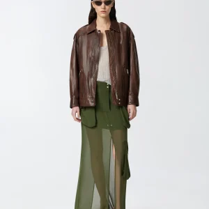 Gonna Invece no in georgette con tasche