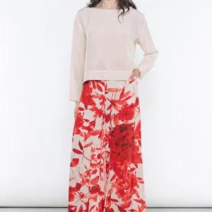 pantaloni floreali kaos