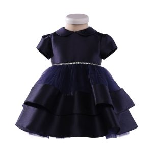 Abito mezza manica tulle cinta strass NEO F BIMBALO’ – Bimbalo’