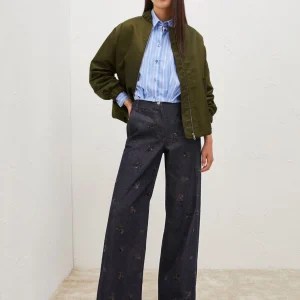 Pantalone Jeans wide leg con ricami Osaka Marella