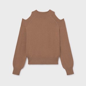 Maglioncino girocollo manica lunga spacchetti spalle Ragazza – Mayoral