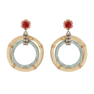 Sodini orecchini a due cerchi Zenzero