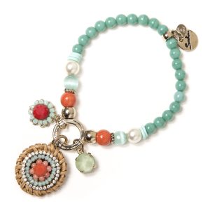 Sodini bracciale elastico boule e dischetto Zenzero