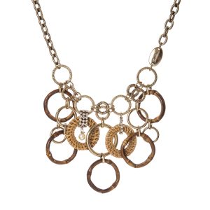 Sodini girocollo fantasia di cerchi Zenzero