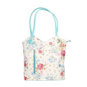 Borsa a Spalla da Donna Fantasia Floreale in Pelle – 27x30x9 cm – 80056