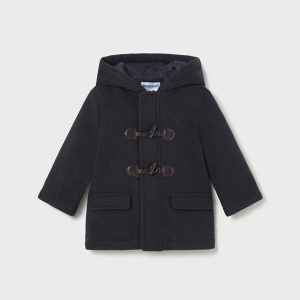 Cappotto panno cappuccio e alamari Neonato – Mayoral