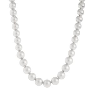 Sodini girocollo grandi boule Oasi argento opaco