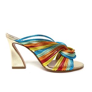 Anna F. art. 3468 mules pelle laminata multicolor
