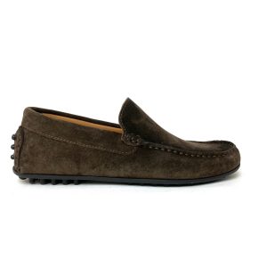 Antica Calzoleria Artigiana art. 966 mocassino pelle scamosciata t. moro