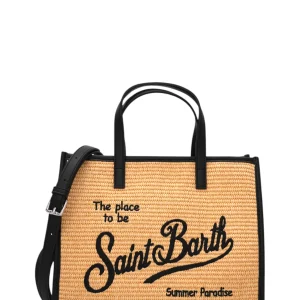 Borsa a Mano Vivian media Beige Effetto Paglia