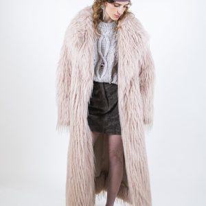 Cappotto ecopelliccia poudre