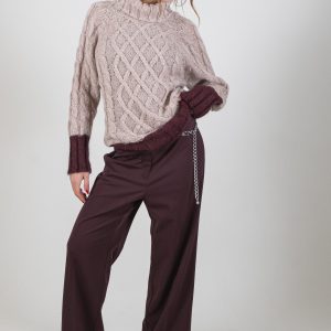 Pantalone dritto burgundy