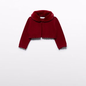 Cardigan colletto pelliccia Neonata – Abel & Lula