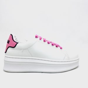 GAèLLE art. GBCDP2950 sneakers addict ecope. bianco-rosa bon bon