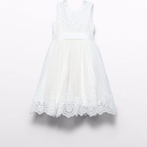 Abito cerimonia spalla larga ricamato Ragazza – Abel & Lula