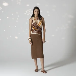 Top cotone stampato Hanita