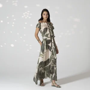 Abito lungo con scollo a barca Hanita