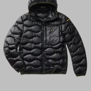 Blauer Giubbino Corto Imbottito Ovatta Nero