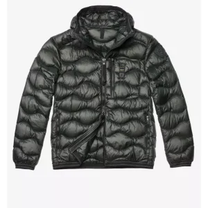 Blauer Giubbino Corto Imbottito Ovatta Verde Bottiglia