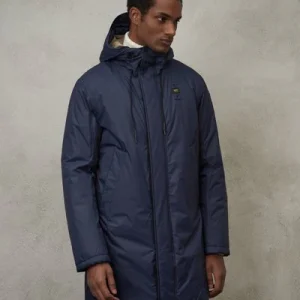 BLAUER PIUMINO LUNGO CON INTERNO IN PELLICCIA