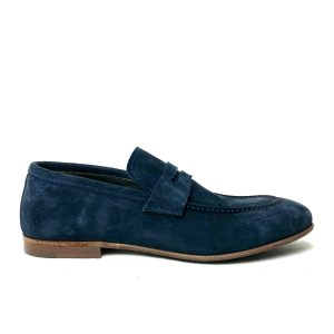 Antico Calzaturificio Artigiano art. 6075 mocassino camoscio navy