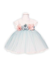 Abito mezza manica tulle fiori Neonata – Marlu’