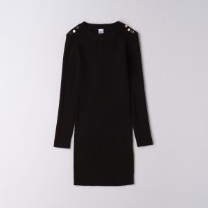 Abito manica lunga in maglia costine Ragazza – Ido