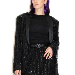 Giacca paillettes nera