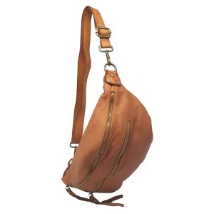 Marsupio Unisex in Pelle Morbida Stile Vintage indossabile a Tracolla – 36x18x11 Cm – K013