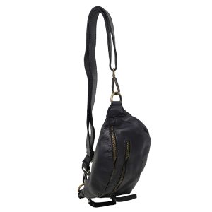 Marsupio Piccolo Unisex in Pelle Morbida Stile Vintage indossabile a Tracolla – 24x12x8 Cm – K014