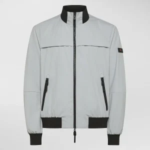 Giubbino Bomber stretch con dettagli a contrasto