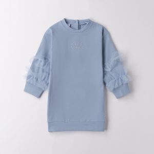 Abito in felpa manica lunga volant Bambina – Sarabanda