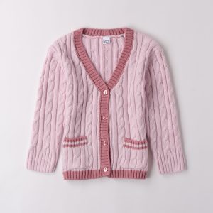 Cardigan bottoni lungo Bambina – Ido