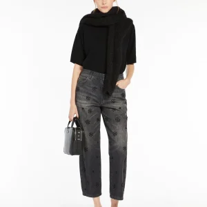 Pantaone Jeans Manetta in denim con paillette Max Mara Weekend