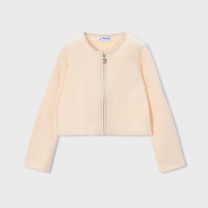 Cardigan zip pelliccetta Bambina – Mayoral