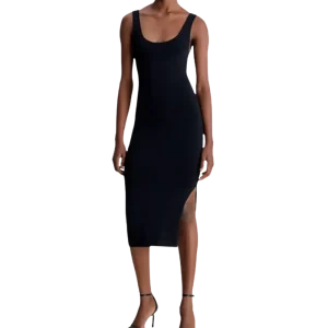 Calvin Klein Abito Bodycon in Maglia a Costine Slim K20K205762
