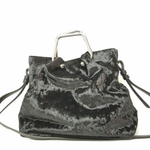 Antonello Serio borsa in velluto nero