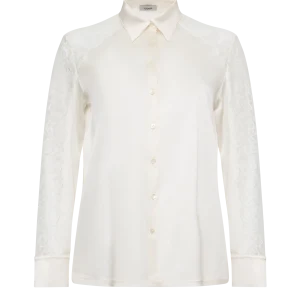 Camicia in raso e pizzo