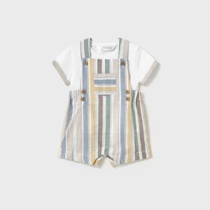 Salopette corta con maglia mezza manica Neonato – Mayoral New Born