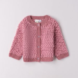 Cardigan bottoni pelliccetta Neonata – Ido