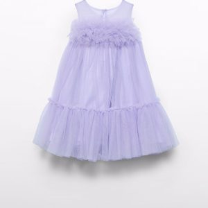 Abito cerimonia spalla larga tulle Ragazza – Abel & Lula