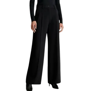 Calvin Klein Pantalone a Gamba Larga in Twill Morbido K20K206774