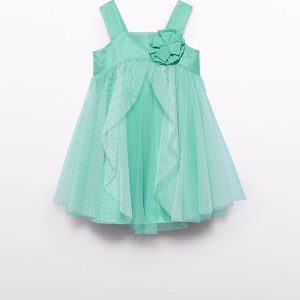 Abito cerimonia spalla stretta tulle Ragazza – Abel & Lula