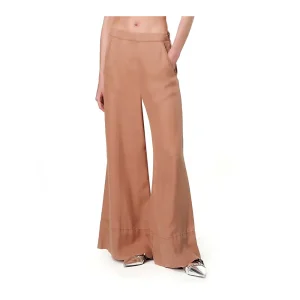 PINKO PANTALONE GAMBA LARGA TWILL LYOCELL PAOLINA BEIGE