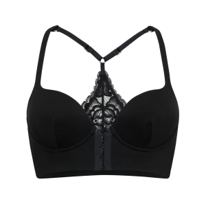 Bralette in jersey e pizzo