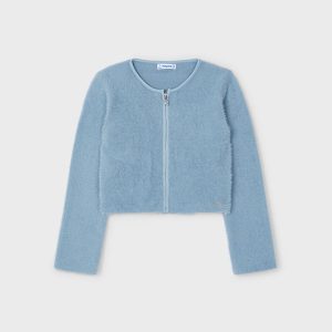 Cardigan zip pelo Bambina – Mayoral