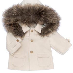 Cappotto panno alamari e pelliccia Neonato – Barcellino