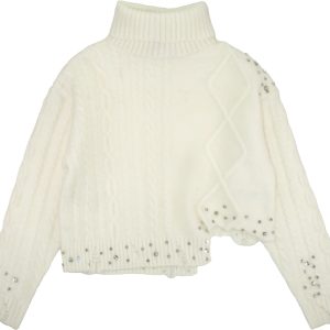 Maglione dolcevita manica lunga spacchetto Ragazza – To Be Too