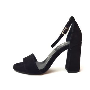 Zero Poesie sandalo alto in suede nero